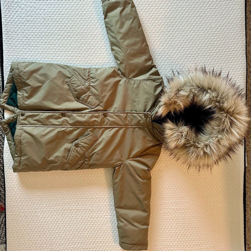 Original Crewcuts XS Olive Green Boys Puffer Coat